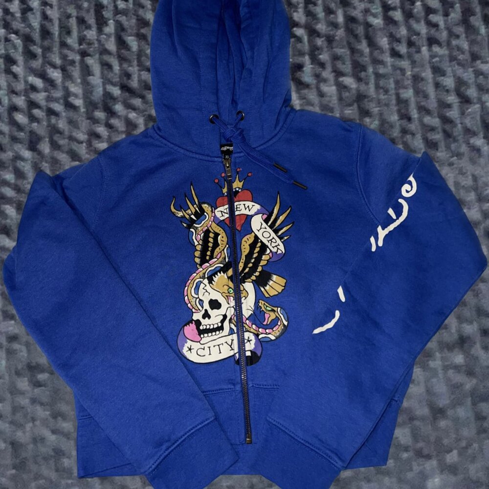 Ed Hardy Sweatshirt Zip-Up, Size XL